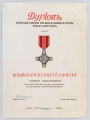H/2473/MRK/ML - Dyplom nadania Kombatanckiego Krzyża Zasługi. Londyn 1997