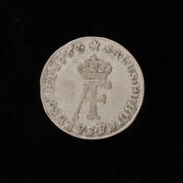 1/12 talara - awers; Na awersie monogram królewski AF pod koroną, w otoku napis: SALVS·PUBLICA·SALUS·MEA·1763.
