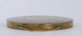 Instrument muzyczny.Gong okrągły rytowany
