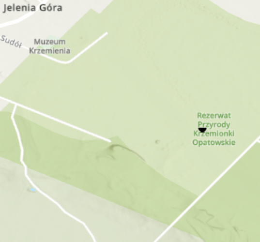 Miejsce znalezienia obiektu [Półwytwór narzędzia] należącego obecnie do kolekcji Muzeum Narodowego w Szczecinie