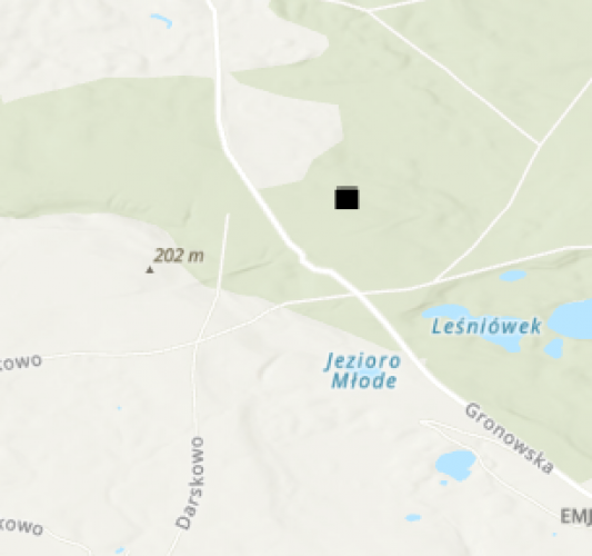 Miejsce znalezienia obiektu [Bransoleta wężykowata] należącego obecnie do kolekcji Muzeum Narodowego w Szczecinie