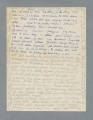 Fragment listu do Perla od Pesy Frydlender (później Kern) omawiającej wypadki, które wydarzyły się w okresie pisania listu (rok 1938 lub 1939) w środowisku znajomych. Napisany częściowo niebieskim piórem, a częściowo ołówkiem na pojedynczej czystej karcie, obustronnie. Brak początku - list zapewne napisany został na dwóch lub więcej kartach, pierwsze nie zachowały się. Na marginesach obu stron, dookoła - wzdłuż krawędzi, zapisane są ostatnie partie listu, ołówkiem - ponieważ od pewnego momentu (połowa strony verso) tekst zaczął być pisany ołówkiem, także poprawiany (niektóre słowa nawet na stronie recto, zapisanej w początkowej części tekstu piórem, są poprawione, uczytelnione, ołówkiem).
Z treści: ,,[…] nie reflektowałbyś nawet za 1000 zł. Poleciłam Olka B. ... wydzwoniłam go i pertraktacje trwają. Prawdopodobnie dostanie się. Wynagrodzenie powyżej 250 zł. A w ogóle ostatnio kwitnie przyjaźń z Bachrami [tj. Aleksandrem Bachrachem i jego żoną?]. I Wandzia już per ,,Ty''. Nastręczyłam jej nowego patrona [?}, bo ze swoim nie rozmawia, nie daje jej substytucji, jest w b. przykrej sytuacji. Przy okazji nadmieniam, iż Twój przyjaciel Olek, który wczoraj śpiewał hymny pochwalne na Twoją część, sądzę, że szczerze, w czasie mojej wizyty, stwierdził, iż nie skalałeś się bezpośrednim listem pod jego adresem. Wyśpiewywał jakąś piosenję na Twoją cześć i b. [słowa/o nieczytelne] mówił o Twoich listach do Tross –. […]''