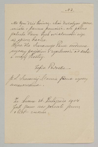 List sporządzono na papierze kratkowanym, pismem czytelnym, pochylonym w prawą stronę, czarnym, lekko wyblakłym atramentem. Składa się z trzech kartek, z czego  trzecia zapisana jest tylko z jednej strony. List zawiera wtrącenia dopisane pod tekstem (str.1,2,4) oraz poprawki w tekście pogrubione czarnym tuszem. Charakterystyczny półokrągły daszek nad literą `d`.

