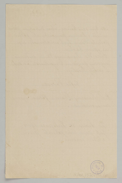 List sporządzono na papierze kratkowanym, pismem czytelnym, pochylonym w prawą stronę, czarnym, lekko wyblakłym atramentem. Składa się z trzech kartek, z czego  trzecia zapisana jest tylko z jednej strony. List zawiera wtrącenia dopisane pod tekstem (str.1,2,4) oraz poprawki w tekście pogrubione czarnym tuszem. Charakterystyczny półokrągły daszek nad literą `d`.

