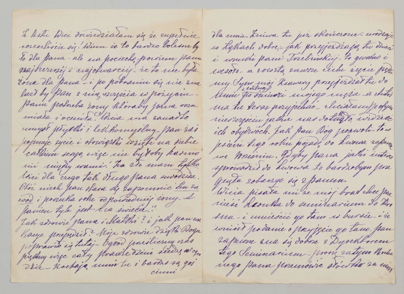 List napisany na papierze gładkim, liczy dwie kartki (4 strony), wszystkie zapisane od góry do dołu pismem czytelnym, pochylonym na prawą stronę, niebieskim atramentem. Miejscowość i data zapisane u góry po stronie prawej pierwszej strony listu. W tekście podkreślenia, dopiski i poprawki.
