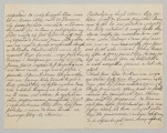List sporządzony na czterech kartach papieru w kratkę , pismo czytelne, pochylone na stronę prawą. Wszystkie strony listu zapisane. Pojawia się daszek nad literą `d` oraz `ł`. List pisany szarym atramentem. Na dole kartki podpis, miejscowość i data. Na str. 2 dopisano trzy litery nad tekstem. Na str. 3 poprawiony czarnym tuszem wyraz.
