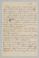 List sporządzony na czterech kartach pokratkowanego papieru, trzecia kartka pojedyncza. Napisany czarnym atramentem - lekko wyblakłym - pismem czytelnym, pochylonym w prawą stronę z charakterystycznym daszkiem na literkami `d` i `ł`. Na str. 1, 4, 5 dopiski nad tekstem oraz drobne poprawki i skreślenia.
