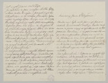 List na papierze kratkowanym, liczy 4 kartki (8 stron), wszystkie zapisane pismem czytelnym, pochylonym w prawą stronę, czarnym atramentem. Podkreślenia i poprawki na stronie 3, 5, 8.
