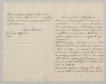 List sporządzony na czterech stronach (czwarta zapisana do połowy) na papierze w kratkę, pismo czytelne, pochylone w prawą stronę, atrament czarny. U dołu tekstu podpis,miejscowość oraz data. Charakterystyczny daszek nad literą `d`, na drugiej stronie listu wtrącone cztery wyrazy nad tekstem.
