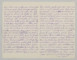 List napisany na papierze liniowanym, bez marginesów, na dwóch kartkach (4 strony), wszystkie zapisane pismem czytelnym, pochylonym w prawą stronę, niebieskim atramentem. Na str. 2 i 3 skreślenia, poprawki oraz dopiski nad tekstem.
