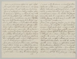 List na papierze kratkowanym, liczy 4 kartki (8 stron), wszystkie zapisane pismem czytelnym, pochylonym w prawą stronę, czarnym atramentem. Podkreślenia i poprawki na stronie 3, 5, 8.
