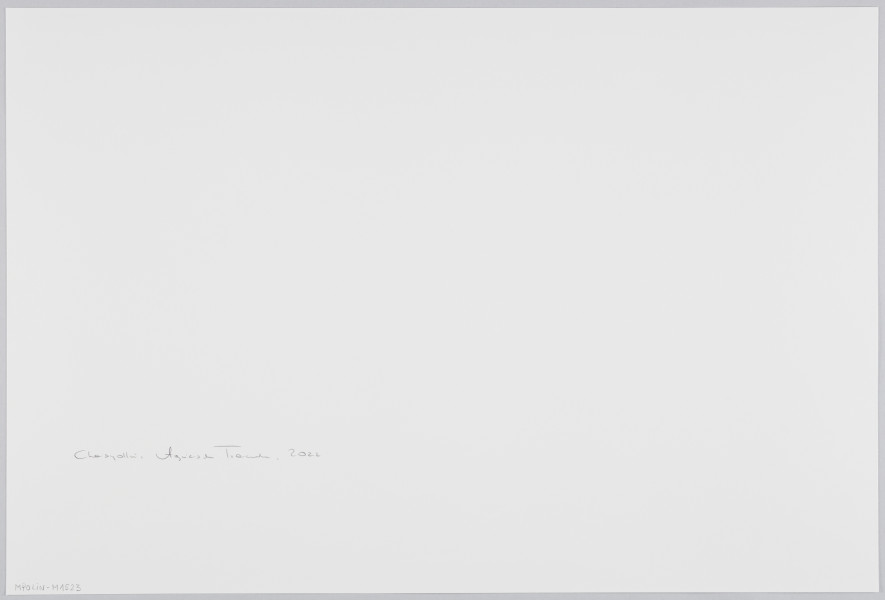 scena rodzajowa - Poziomy, barwny kadr fotograficzny, na którym w centralnej części widoczna jest para młoda siedząca na ozdobnej ławce. Panna młoda ubrana jest białą ozdobną suknię, złoty wianek, zaś mężczyzna w biała koszulę, ciemna marynarkę, spodnie i buty. Na głowie ma dużą czapkę formie walca wykonaną z futra. Każdy z nowożeńców palcami pokazuje gest serca. Po lewej stronie stoją dwie kobiety ubrane w odświętne garsonki oraz naszyjniki oraz czarne chustki na głowach. Po prawej stronie – stoi 2 mężczyzn ubranych w białe koszule, długie połyskliwe, odświętne płaszcze (chałaty), oraz podobne, jak pan młody czapki. Wszyscy znajdują się na tle dużej stojącej ślubnej dekoracji z girland kwiatowych i białej zasłony.